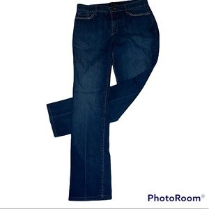 Not Your Daughter's Jeans NYDJ Dark Wash  Rhinestone Lining Pockets Size 10